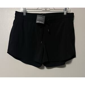 Eddie Bauer Women's Departure Shorts Black Lightweight Size Medium Pockets New